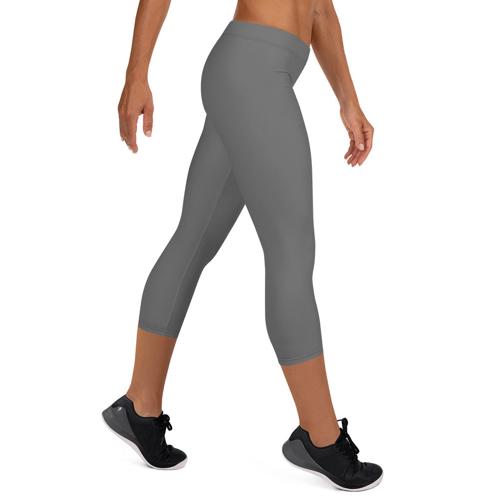Women Grey Capri Leggings