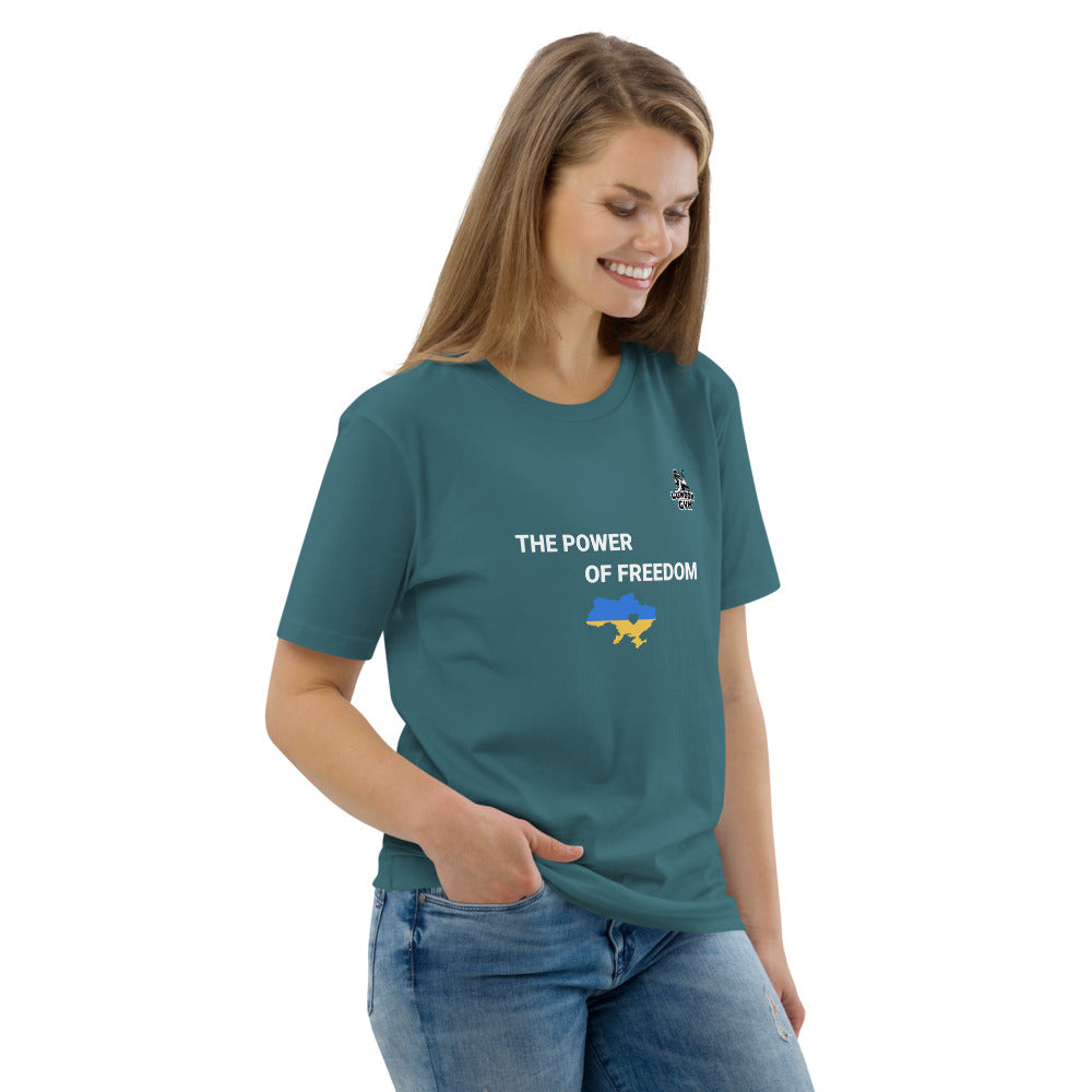 Women Organic Cotton T-shirt "THE POWER OF FREEDOM"