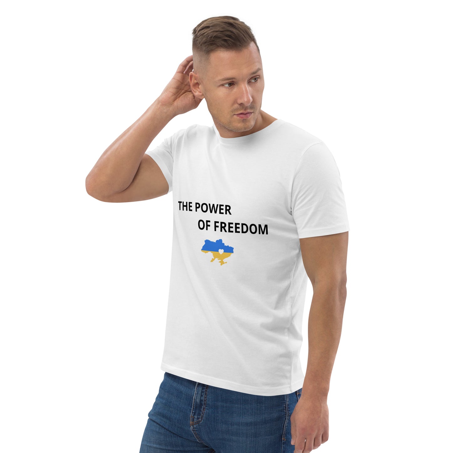 Men Organic Cotton T-shirt "THE POWER OF FREEDOM"