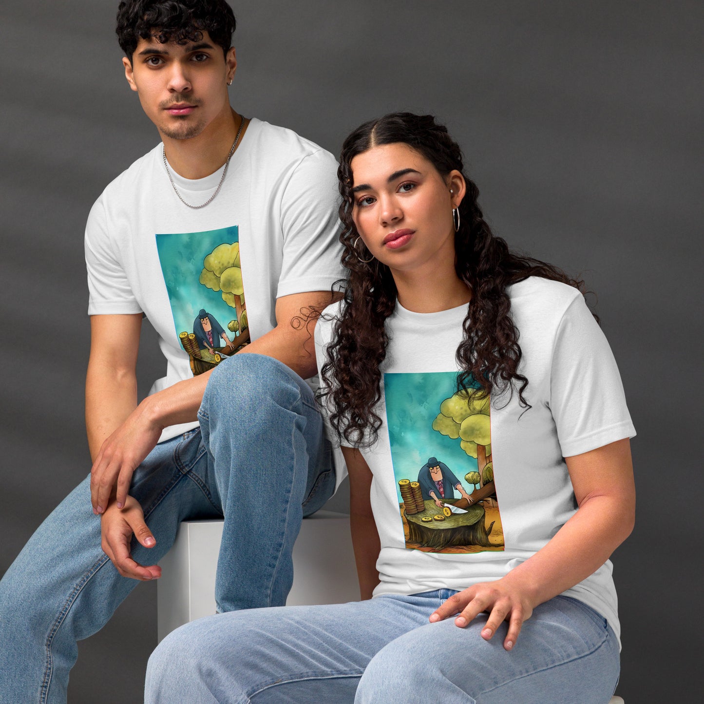 London Gym Organic T-Shirt-Men & Women | 100% Organic Cotton White