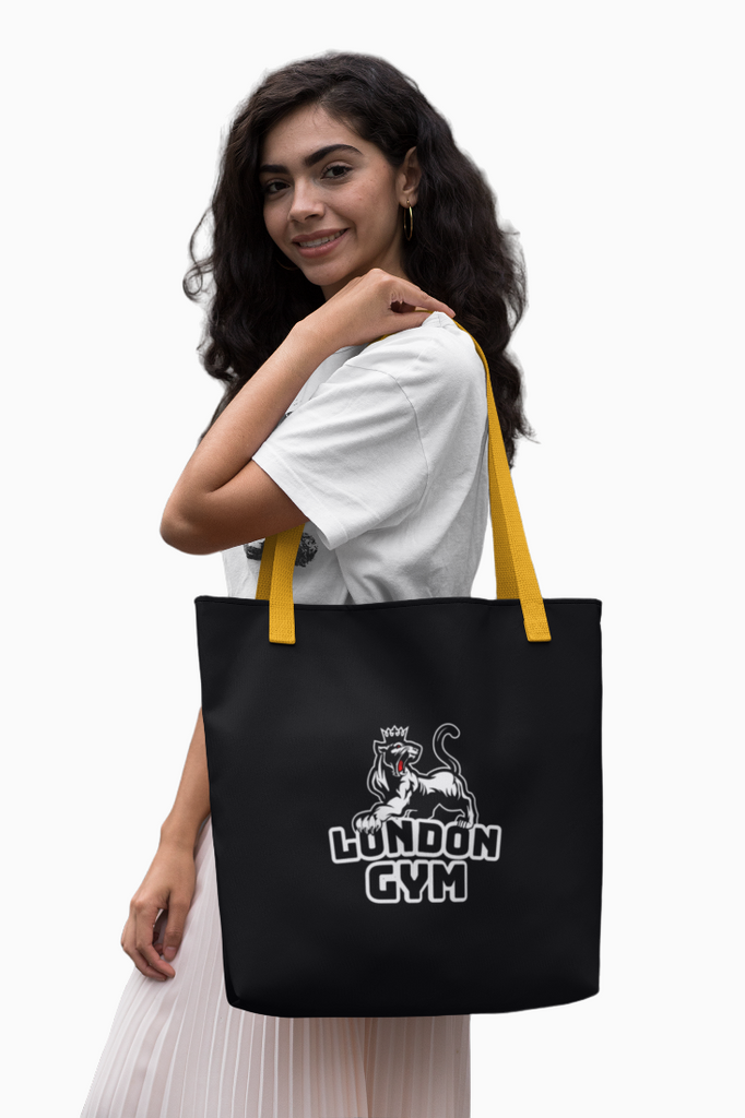 Black gym tote outlet bag