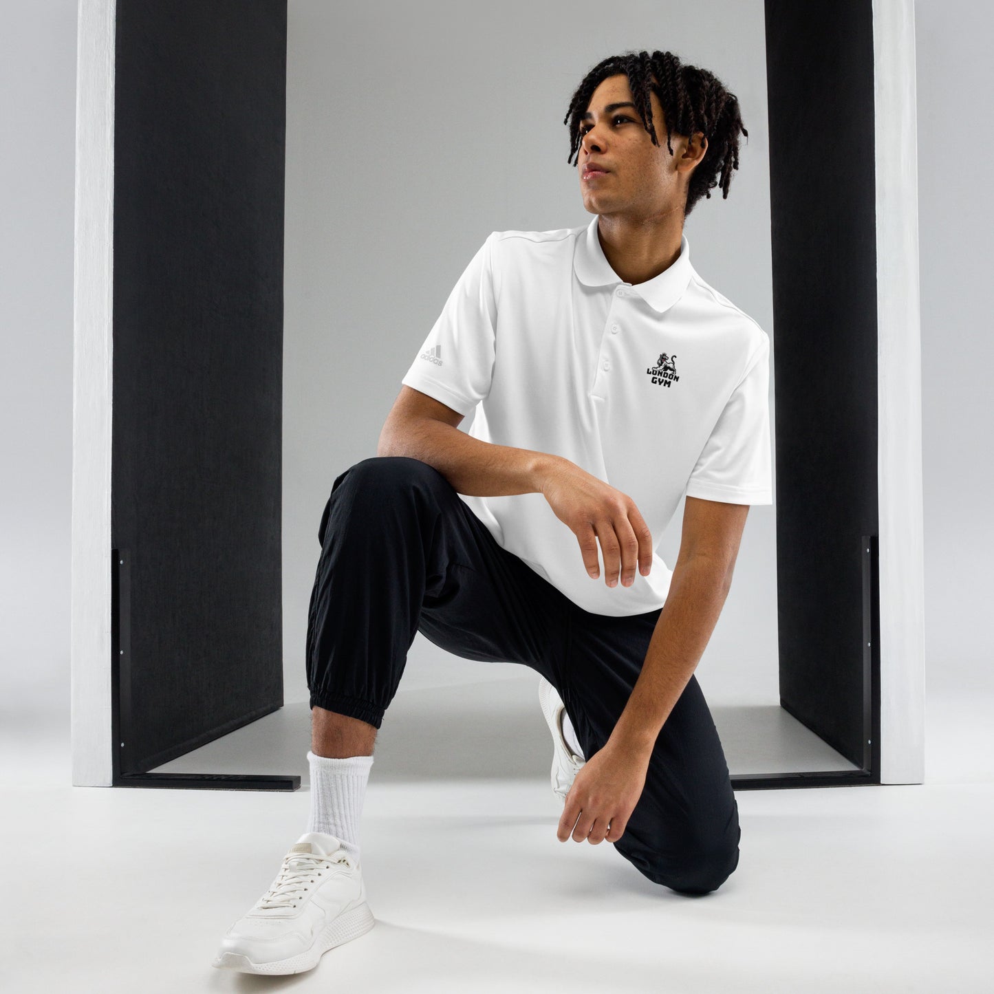 Adidas Premium Polo Men Shirt Black and White
