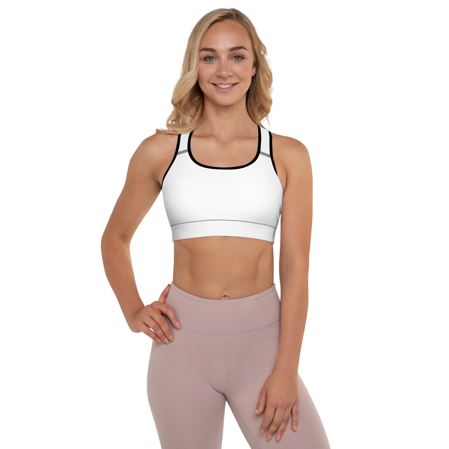 Women White Padded Sports Bra