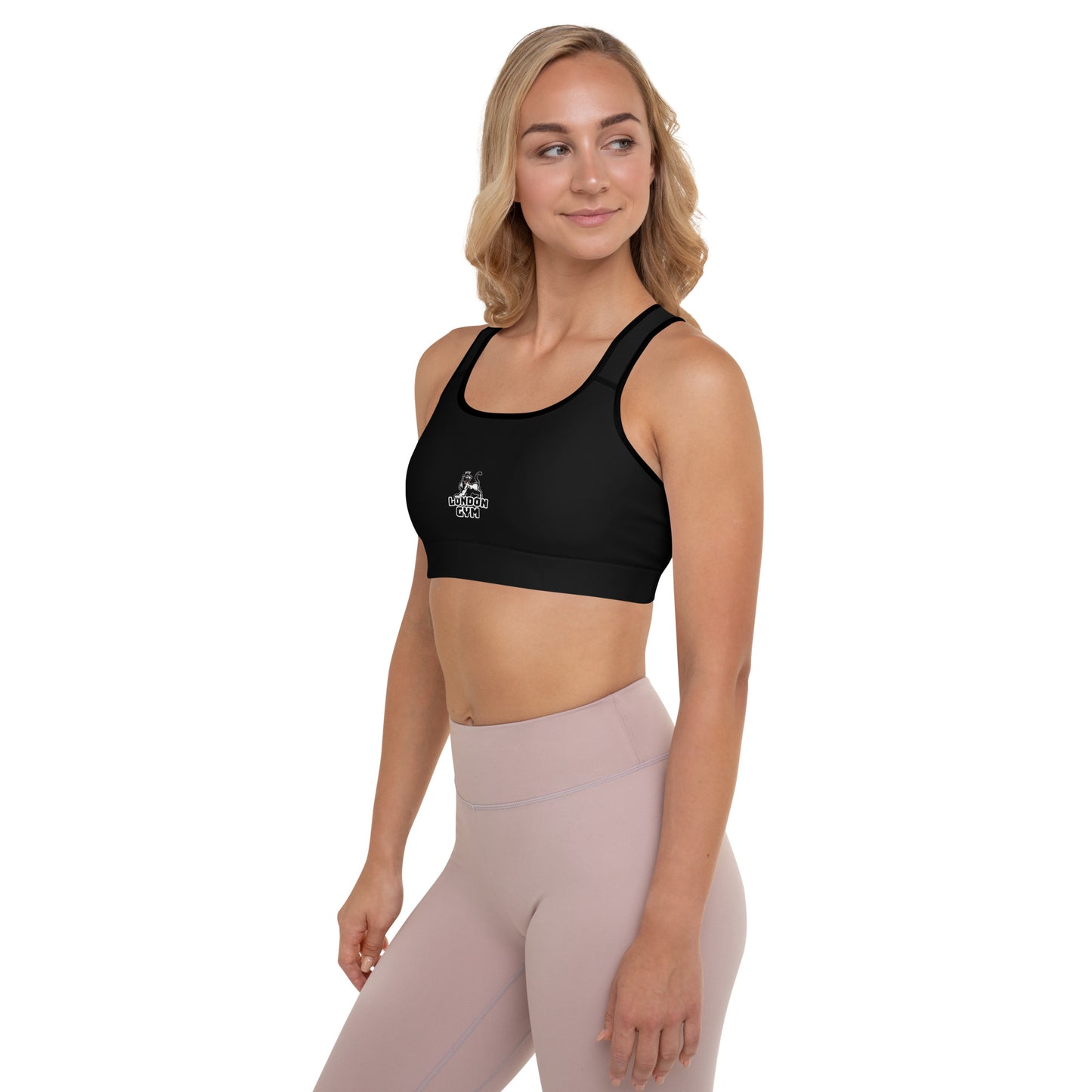 Women Black Padded Sports Bra