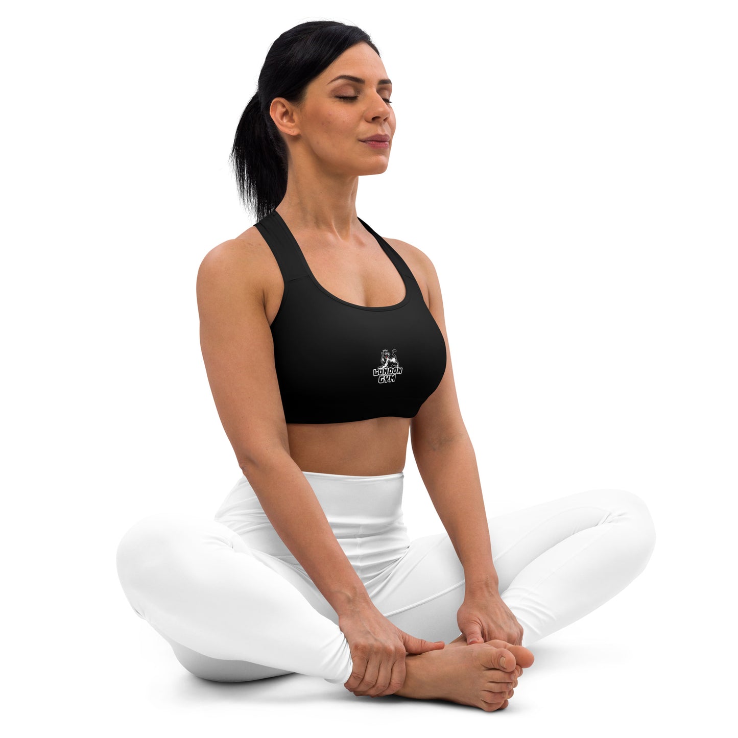 Women Black Padded Sports Bra