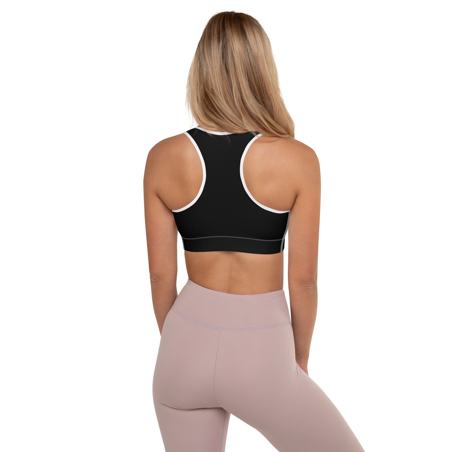 Women Black Padded Sports Bra