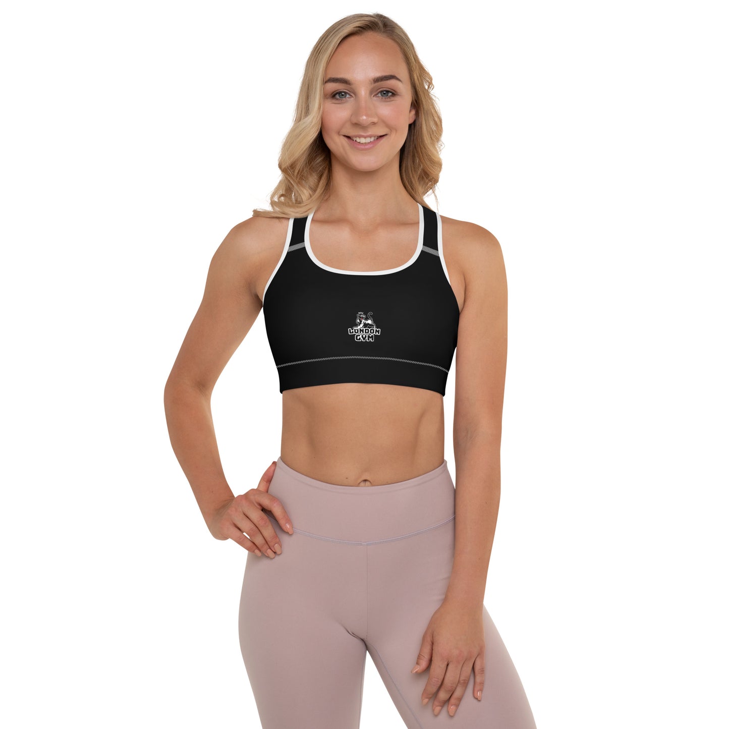 Women Black Padded Sports Bra