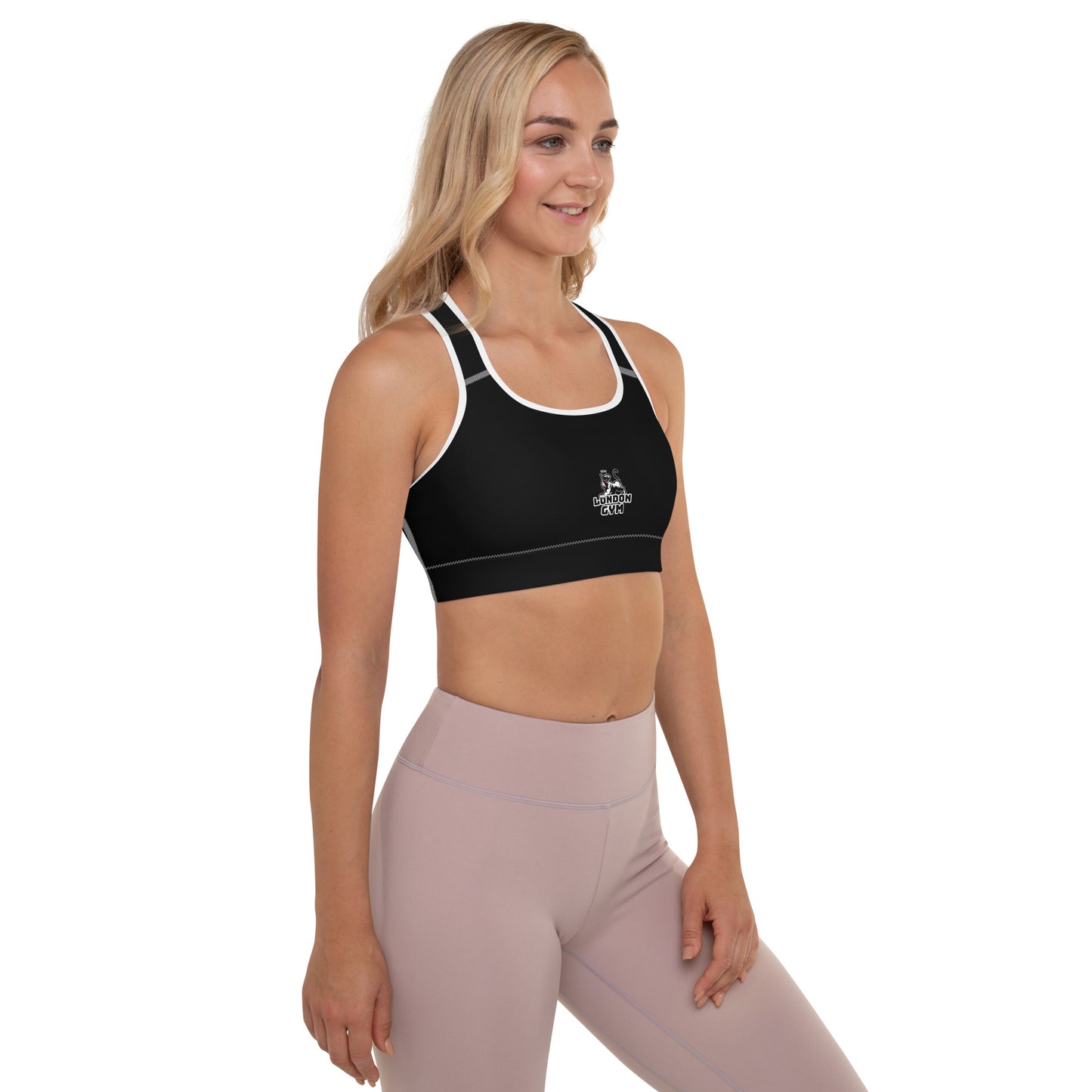 Women Black Padded Sports Bra