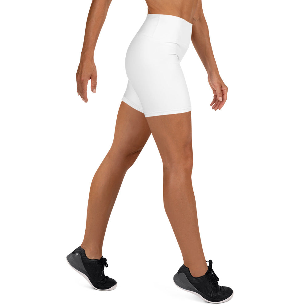 Women White Yoga Shorts