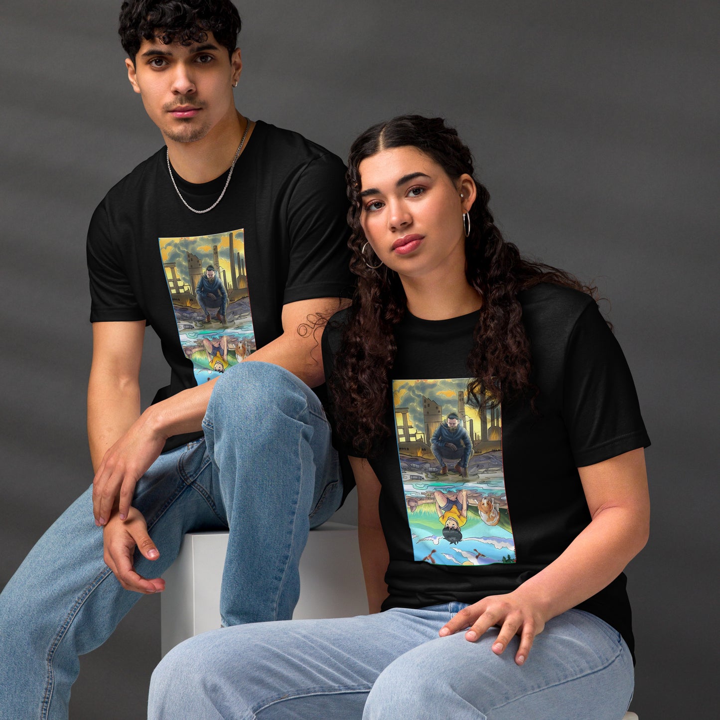 Eco-Friendly Unisex Black T-Shirt 100% Organic Cotton