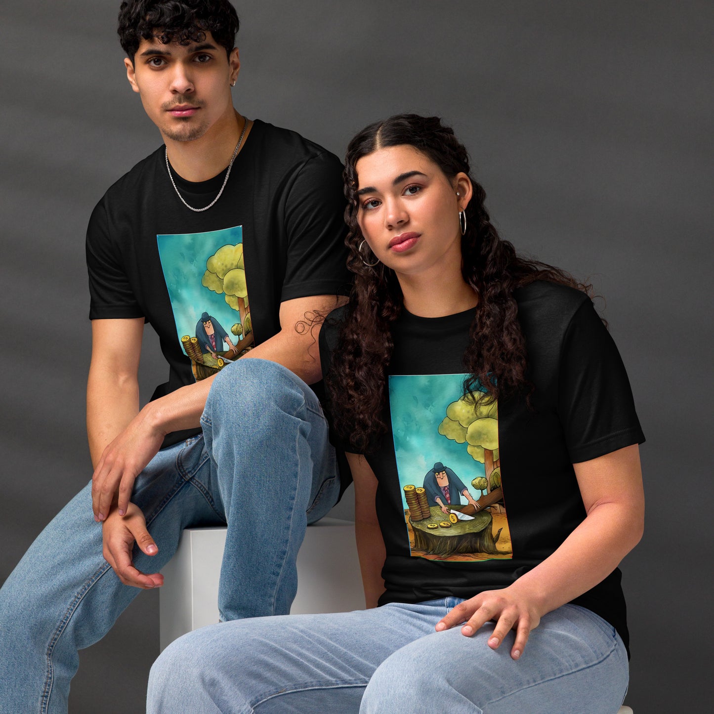 Eco-Friendly Unisex Black T-Shirt 100% Organic Cotton