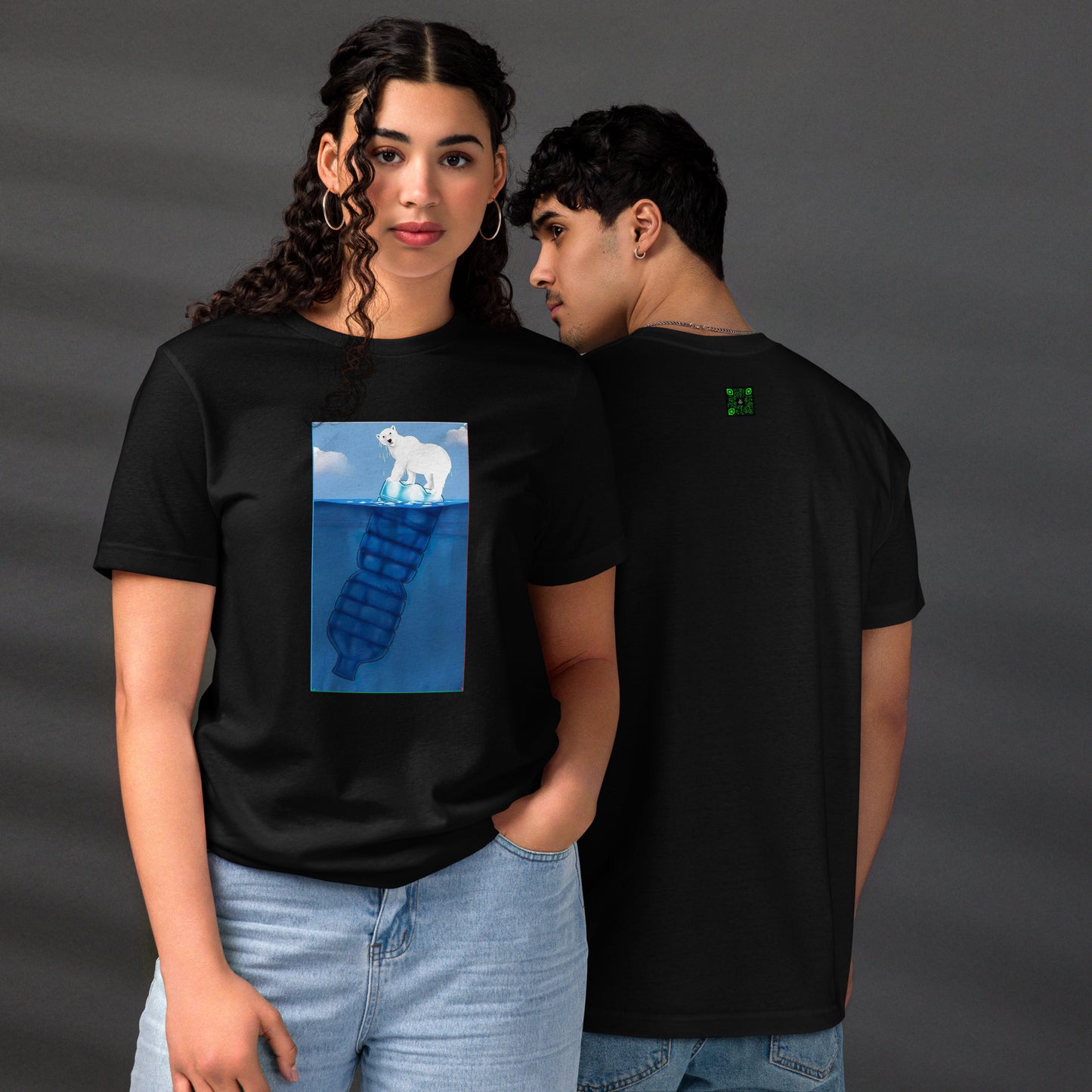 Eco-Friendly Unisex BlackT-Shirt 100% Organic Cotton