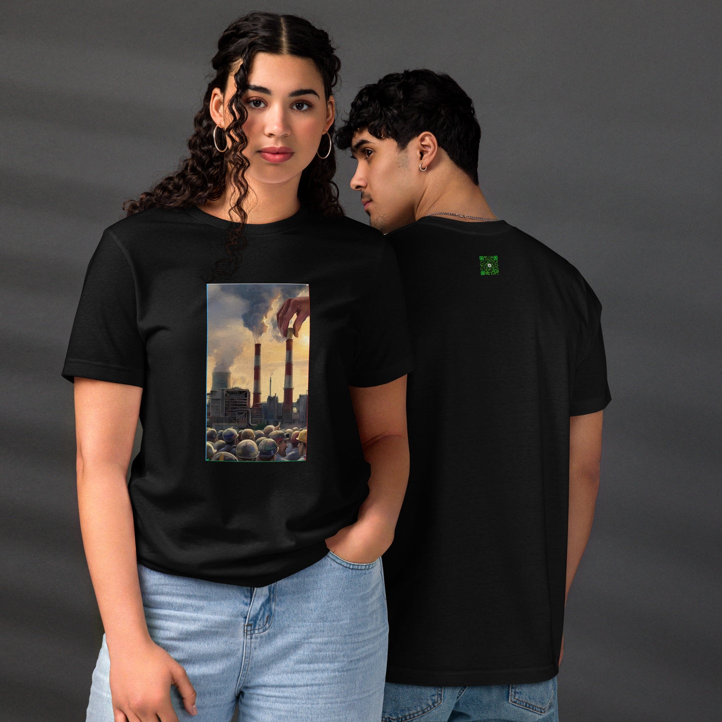 Eco-Friendly Unisex Black T-Shirt 100% Organic Cotton