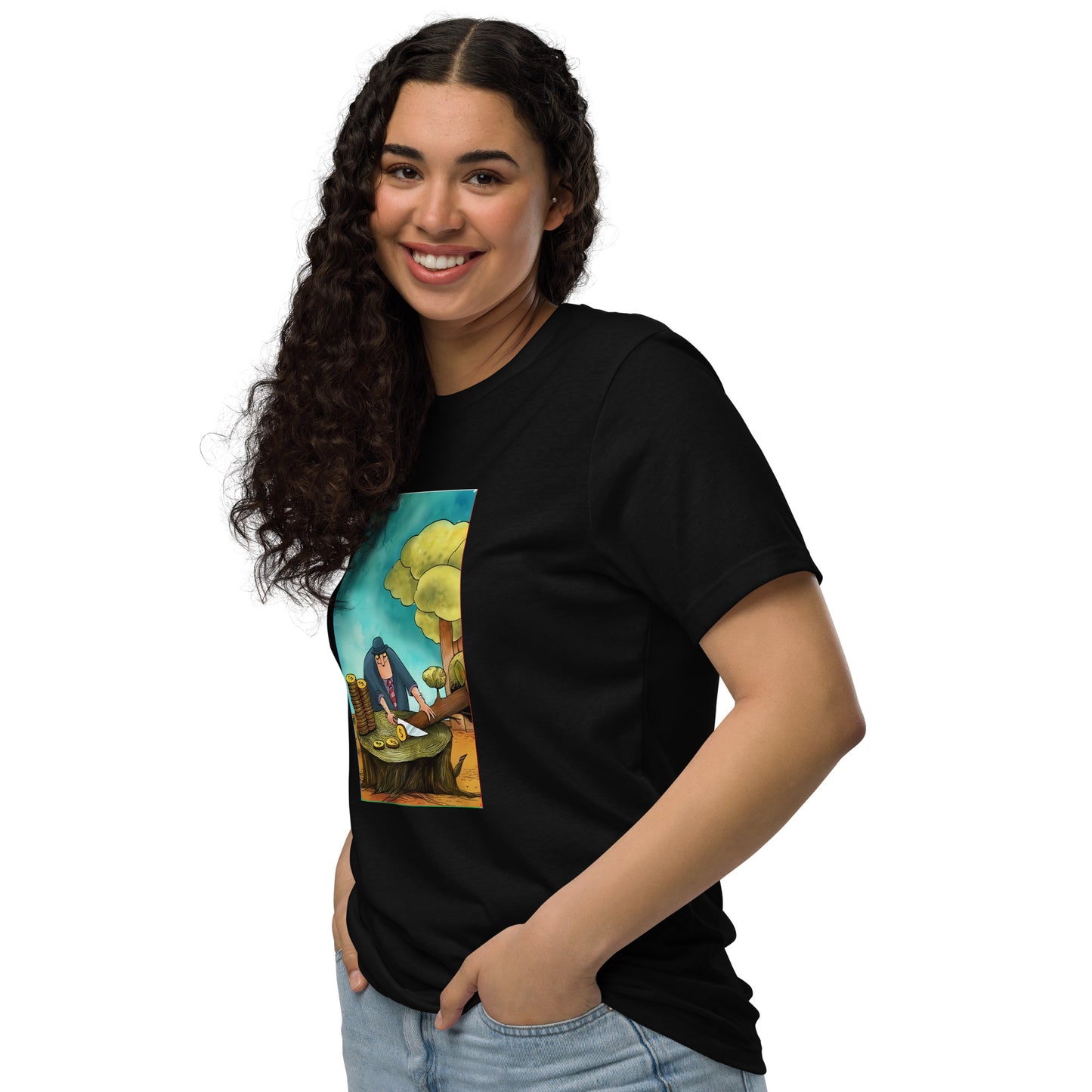 Eco-Friendly Unisex Black T-Shirt 100% Organic Cotton