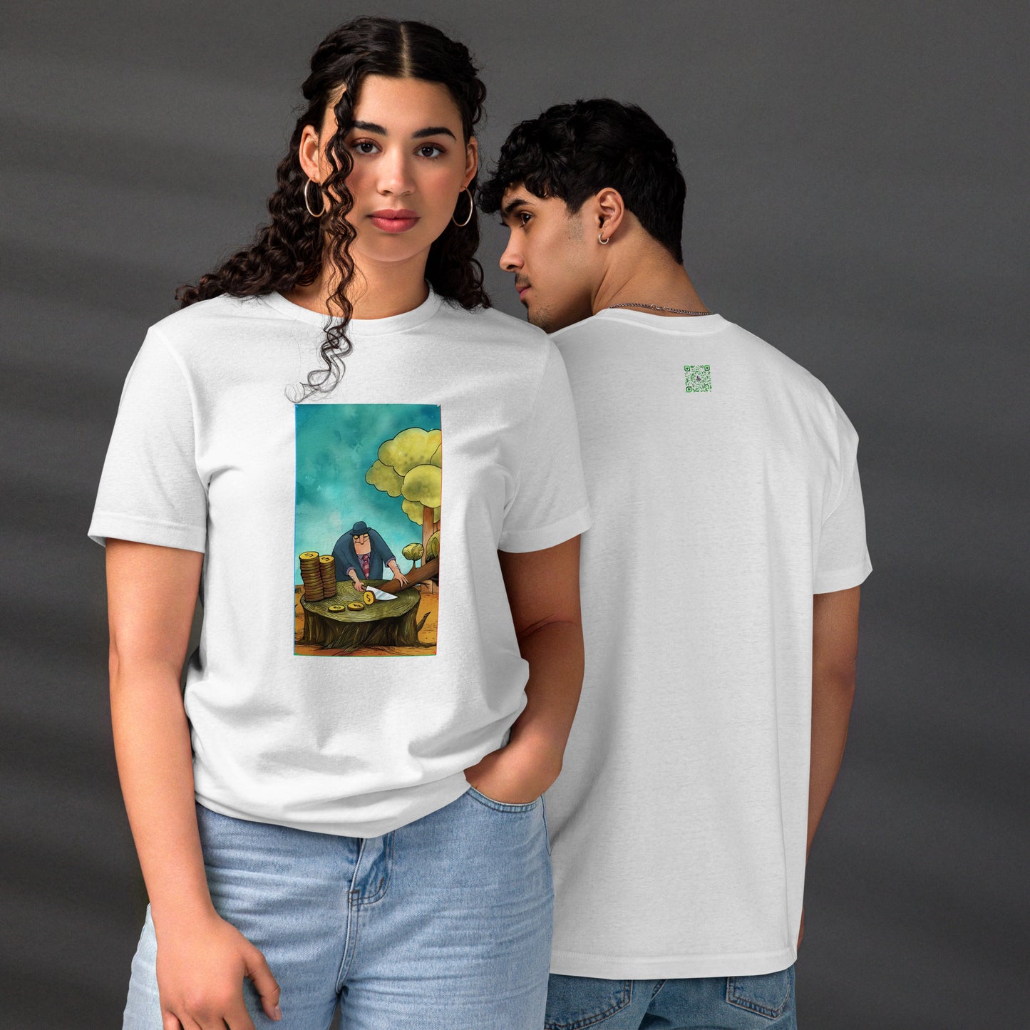 Eco-Friendly Unisex White T-Shirt 100% Organic Cotton