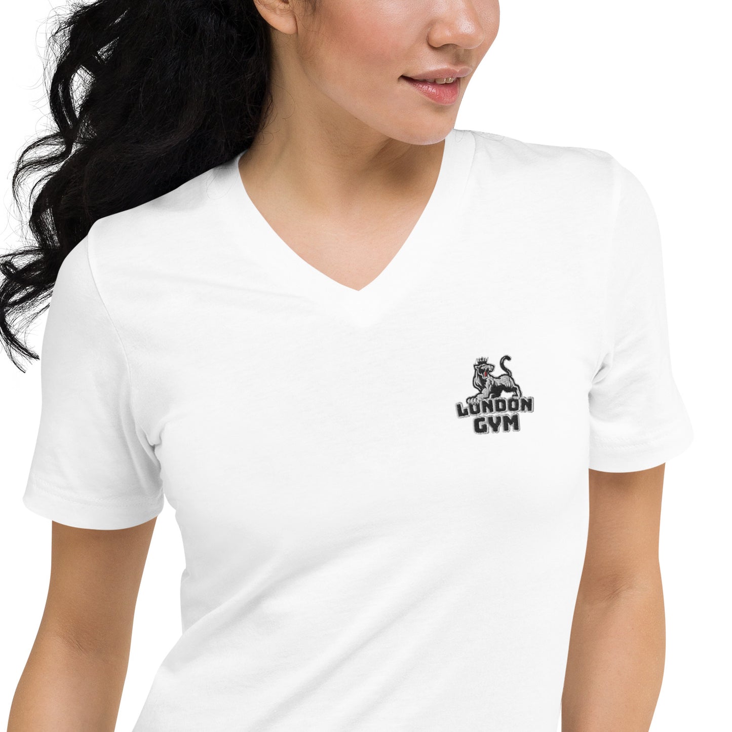 Women  V-Neck White T-Shirt